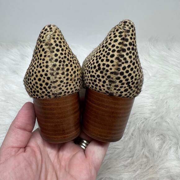 Sole Society Capra Cheetah Print Calf Hair Low Block Heel Pumps - Picture 6 of 8